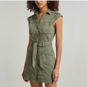 PAIGE Jaxsyn Tie Waist Denim Dress